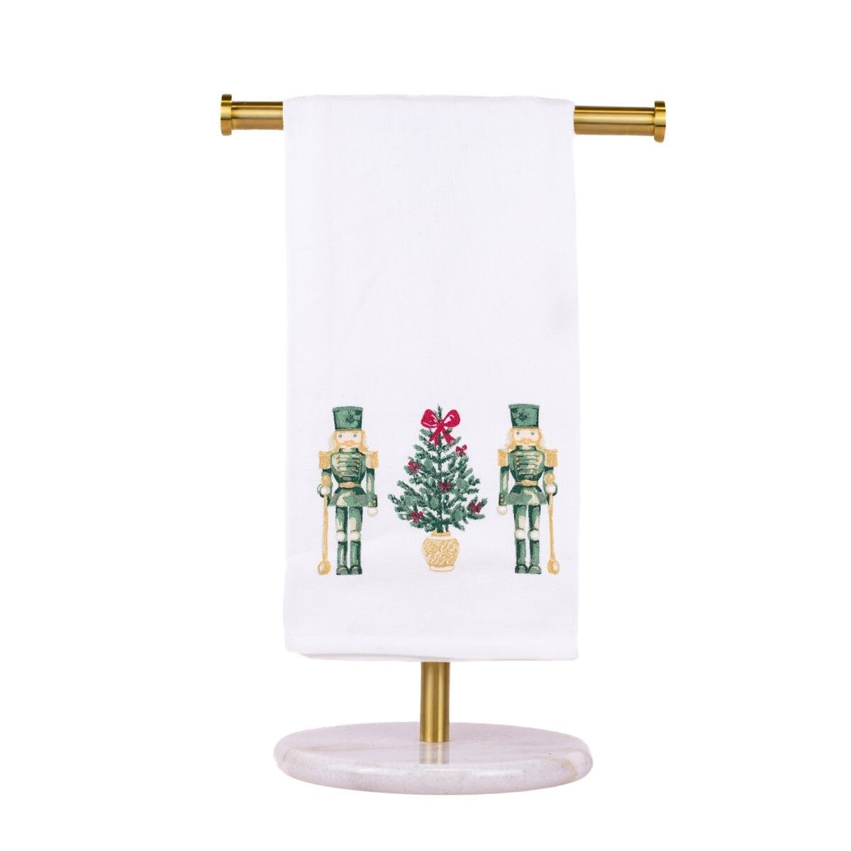 Watercolor Nutcracker Trio Hand Towel White/Multi 20x28