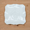 Nativity Embossed Square Platter White 11.5x11.5