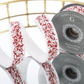 1.5"X 5 YD RED AND WHITE SPRINKLE RIBBON