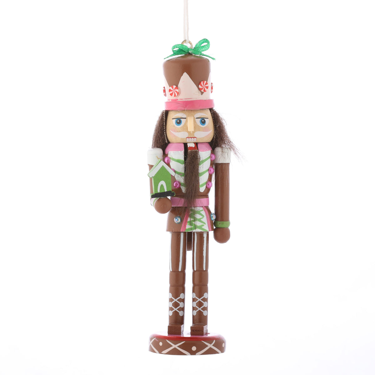 H 6" GINGERBREAD NUTCRACKER ORNAMENT (GINGERBREAD HOUSE ONLY)