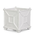 8.5" White Bamboo Planter
