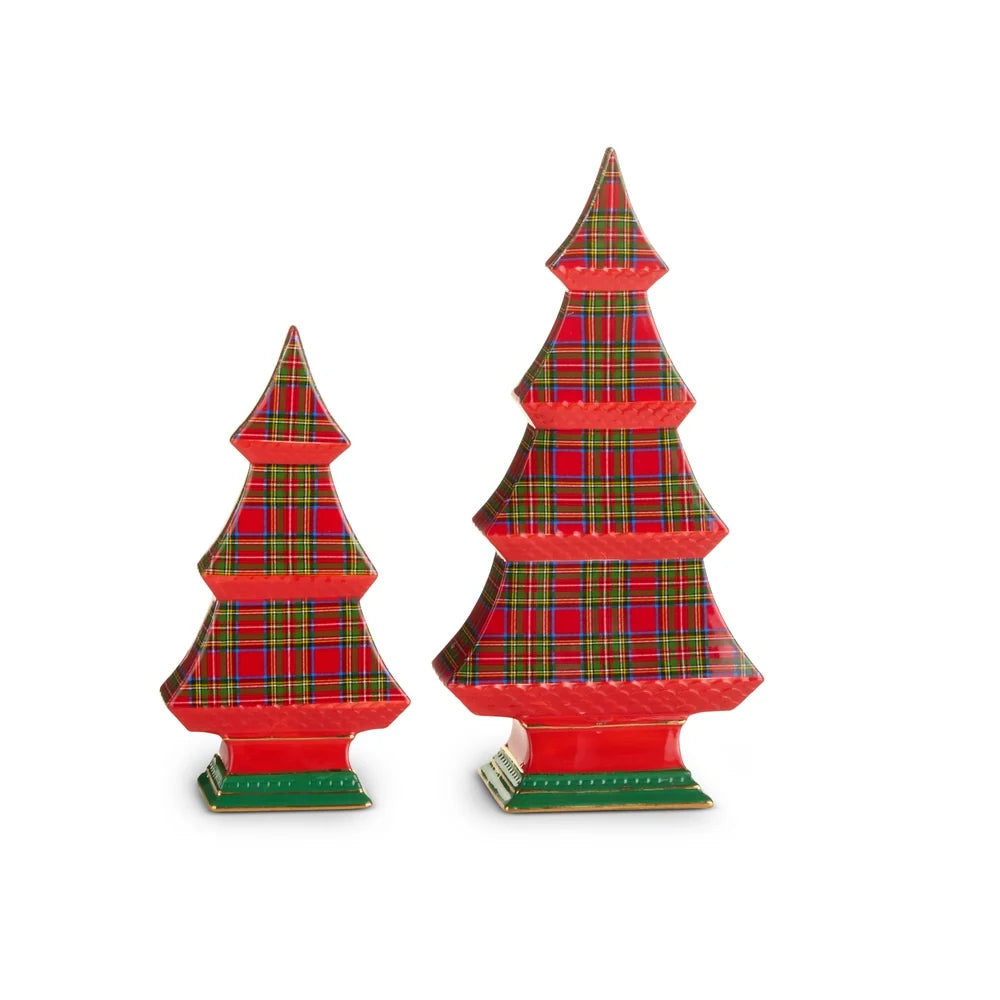 9" Plaid Tabletop Trees (SMALL ONLY)