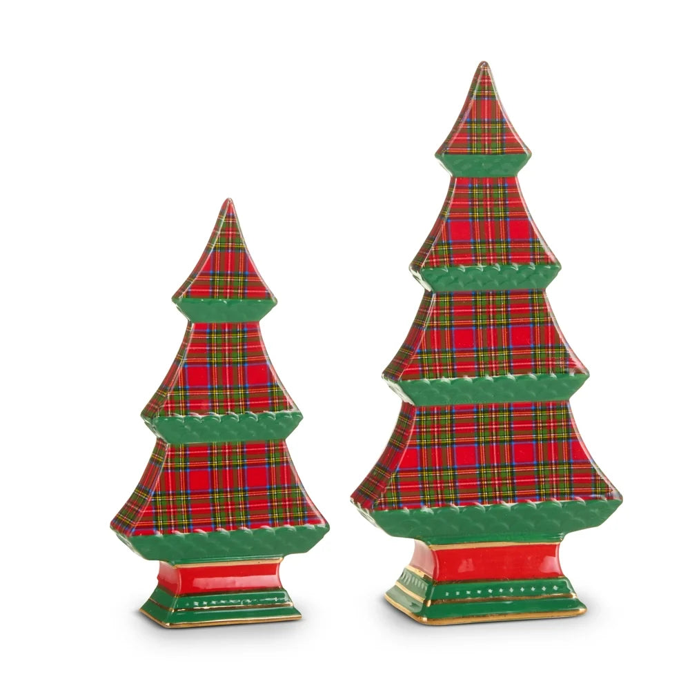 8.75" Plaid Tabletop Trees (LARGE ONLY)