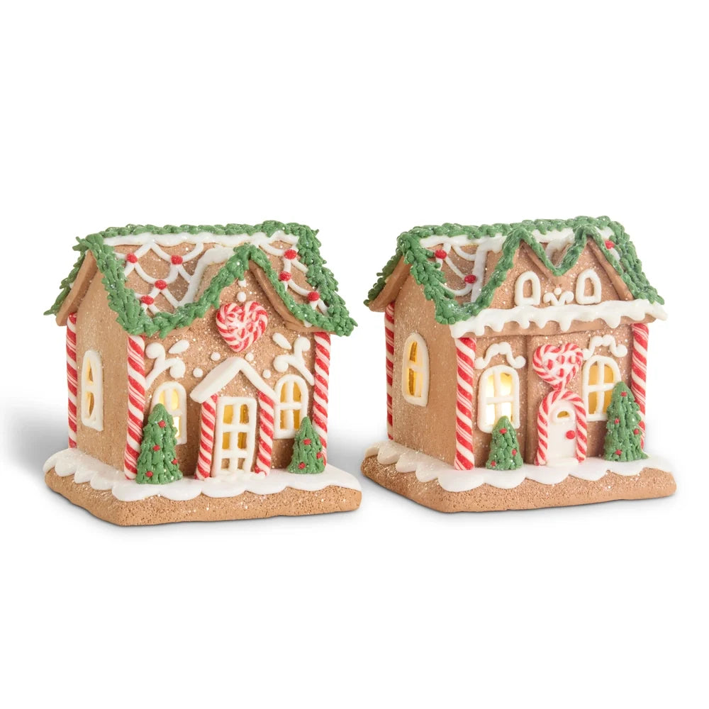 5.5" Lighted Rosemary Mini Gingerbread House (LEFT ONLY)