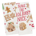 Sugar and Spice Printed Floursack Dishtowels-HO HO HO ONLY