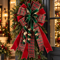 18" X 42" HOME FOR THE HOLIDAYS PREMADE BOW
