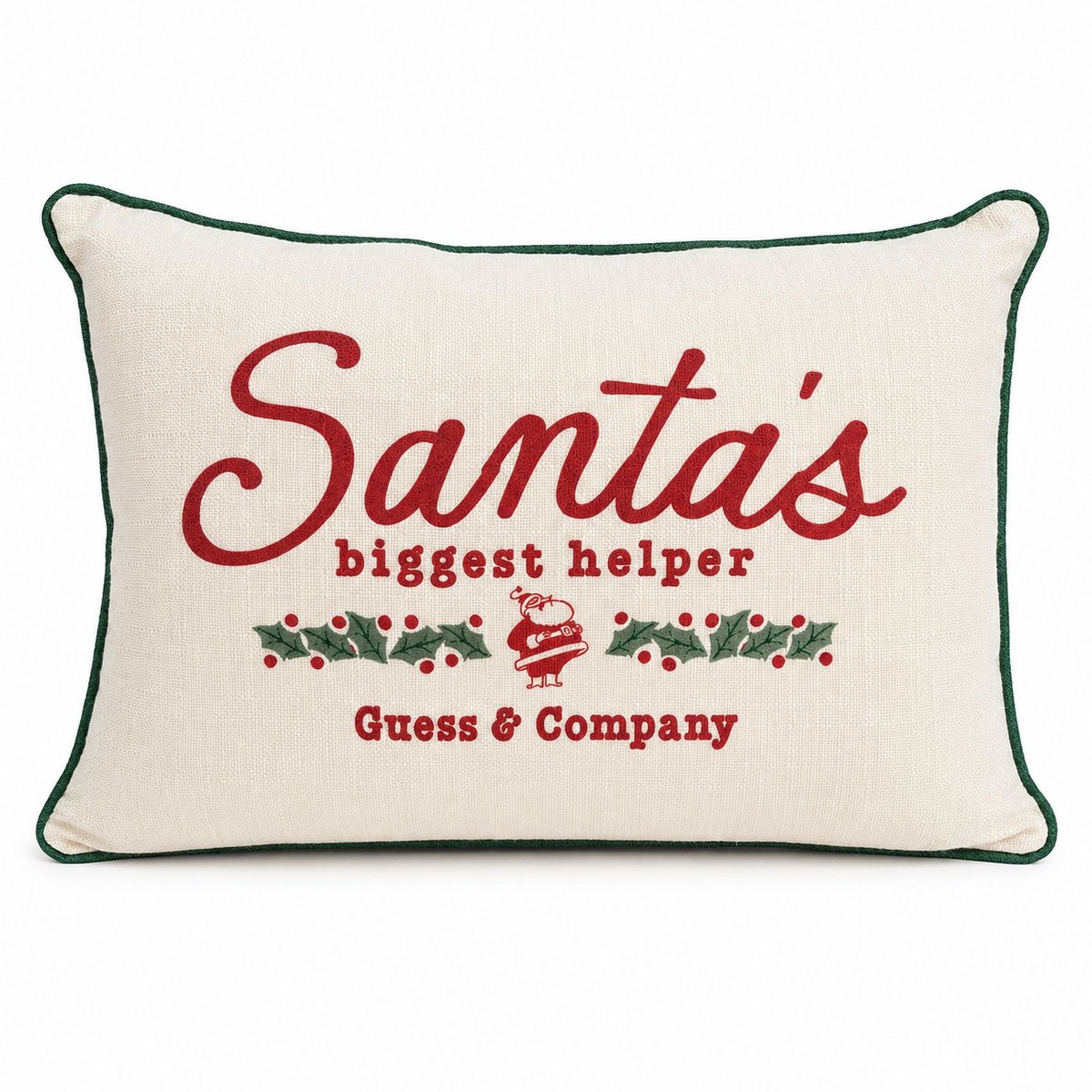 Santa's Little Helper with Piping Pillow