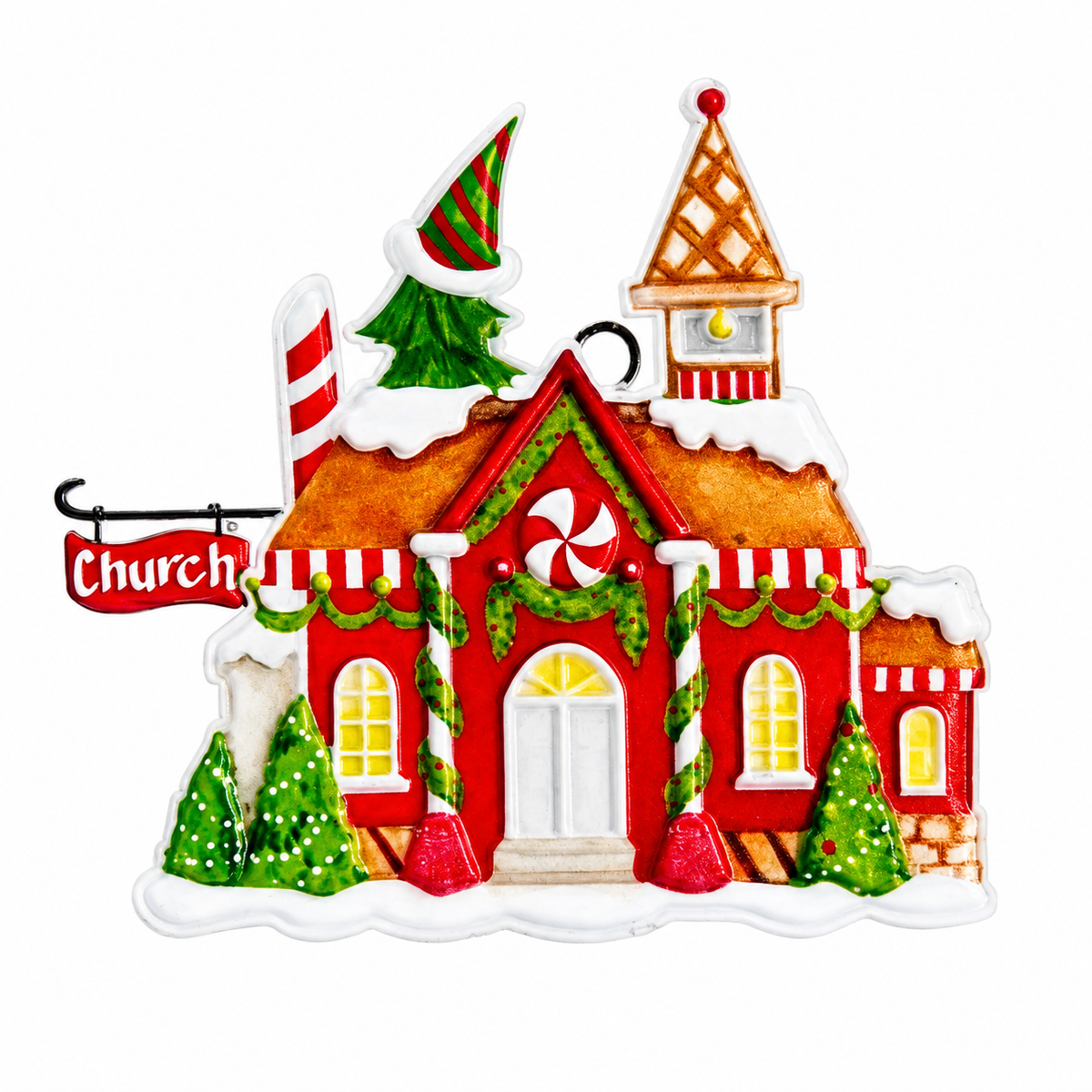 Kringles Church Ornament  8.5" X 8.5"