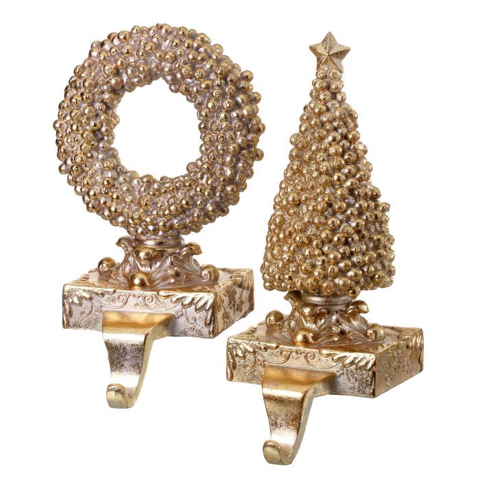 10" RSN GILDED BERRY WREATH STOCKING HOLDER (WREATH ONLY)