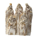 9.5" RESIN CARVED WOOD BLOCK NATIVITY