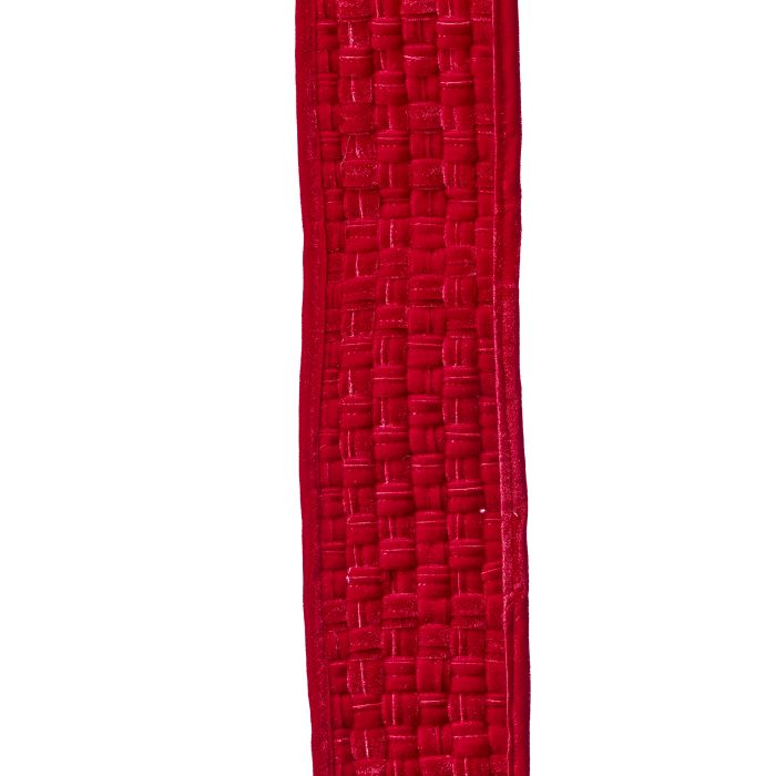 5"X3Y VELVET BRAIDED RIBBON-RED