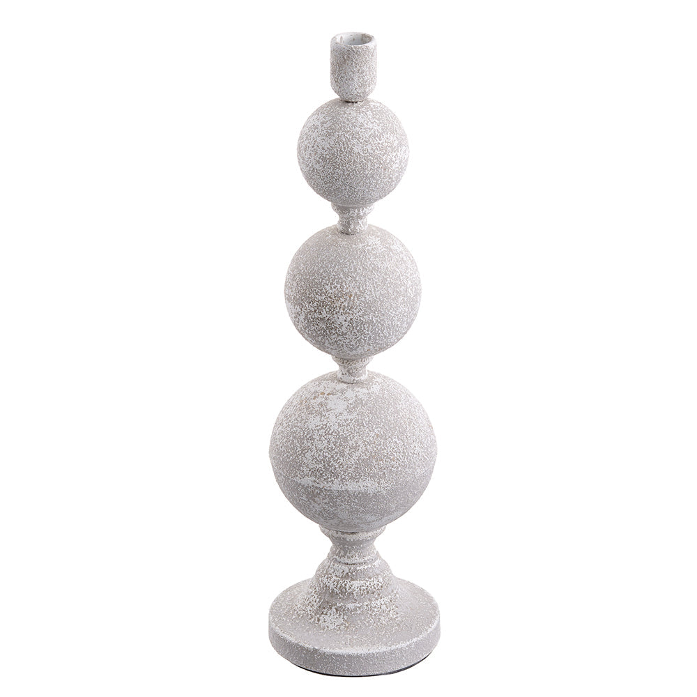 18.5" Metal Ball Finial Taper Holder (knock-Down Packing)