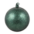 Glass Beaded Ball Ornament 150MM, Dark Green