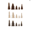 PAPER FOLDING HONEYCOMB TREES W/GOLD GLITTER CREAM 2.75" X 7" H